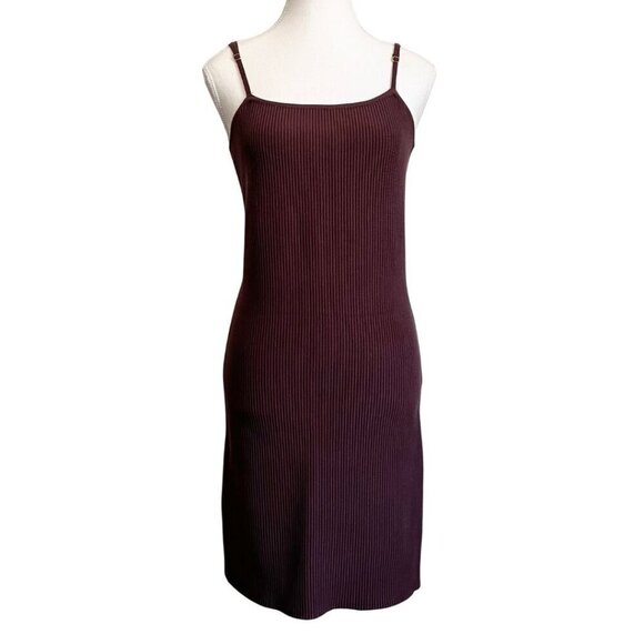 NWOT HOUSE OF HARLOW 1960 BROWN RIBBED KNIT MINI DRESS - M - Picture 1 of 9